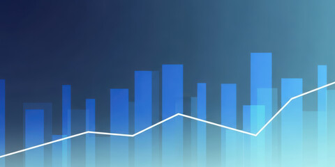 Futuristic horizontal financial illustration marketing abstract forex glowing chart technology trade business finance investment diagram banking information profit statistic analysis digital