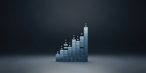 Futuristic horizontal financial illustration marketing abstract forex glowing chart technology trade business finance investment diagram banking information profit statistic analysis digital