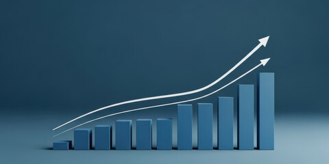 Futuristic horizontal financial illustration marketing abstract forex glowing chart technology trade business finance investment diagram banking information profit statistic analysis digital