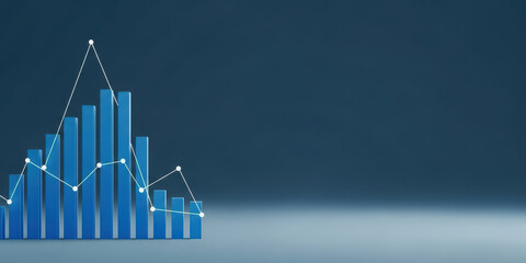 Futuristic horizontal financial illustration marketing abstract forex glowing chart technology trade business finance investment diagram banking information profit statistic analysis digital