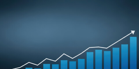 Futuristic horizontal financial illustration marketing abstract forex glowing chart technology trade business finance investment diagram banking information profit statistic analysis digital