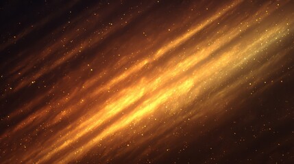 A mesmerizing abstract cosmic background with glowing golden and orange hues.