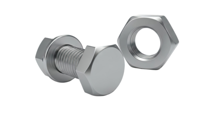 Hex Bolt and Nut with Washer