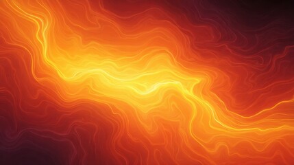 Abstract orange and yellow wave patterns generating a warm, energetic atmosphere.