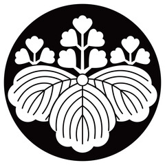 家紋です。石持地抜五三桐といいます。