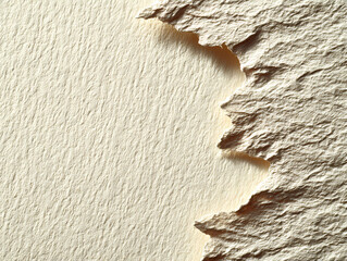 Textured paper background close up torn edges for design template.