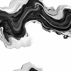 Black and white abstract fluid art background modern ink marbling texture