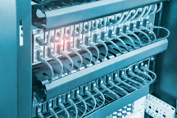 Fiber optic equipment in a data center