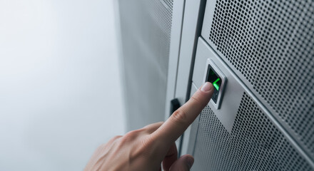 Fingerprint Biometric Scan for Data Center Security Access and Authorization