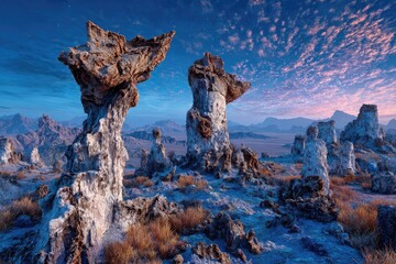 Stunning Sunrise Over Unique Rock Formations