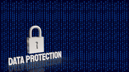 Digital Data Protection and Cybersecurity Privacy Concept 3d render.