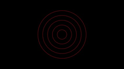 Radio wave station red signal animation on black background. network tower signal effect. Digital technology signal for overlay video.  - Powered by Adobe