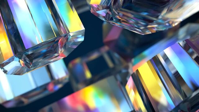 プリズムのようなカラフルな硝子のテクスチャ背景