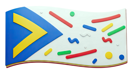 Abstract Geometric Design with Primary Colors