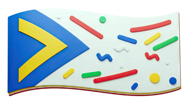 Abstract Geometric Design with Primary Colors - Powered by Adobe