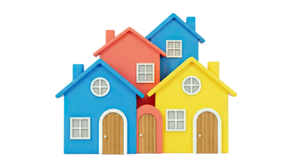 Colorful cartoon houses