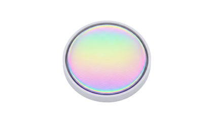 Holographic Sphere in White Frame