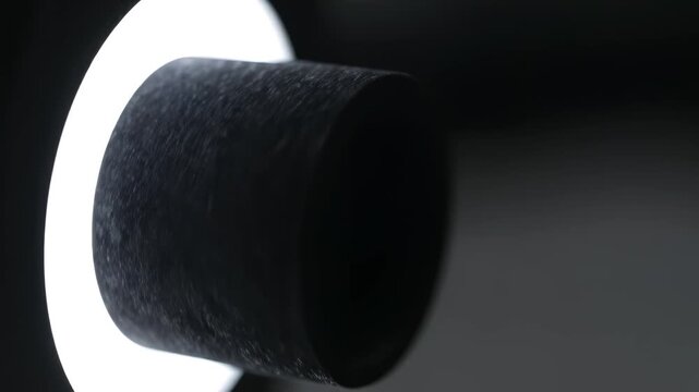 Closeup of textured cylindrical object