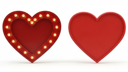 Valentine's day card with hearts and love message