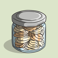 Indonesian Sagu Keju Cookies in Glass Jar for Eid al-Fitr Celebration