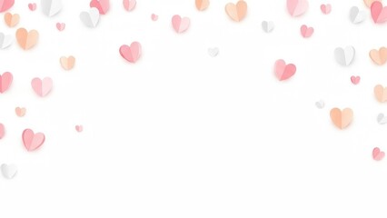 Valentine's day heart design with red and pink hearts