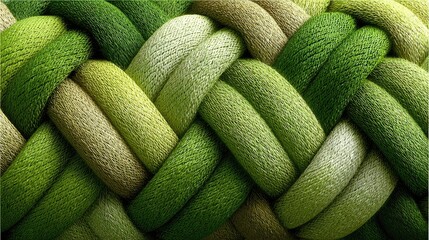 Intricate Woven Pattern In Shades Of Green And Gold