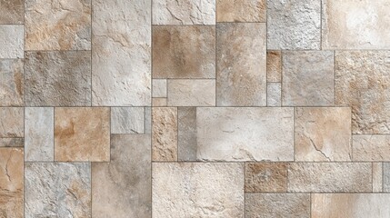 Classical Stone Pattern Texture in Neutral Tones Suitable for Diverse Design Projects and Architectural Applications