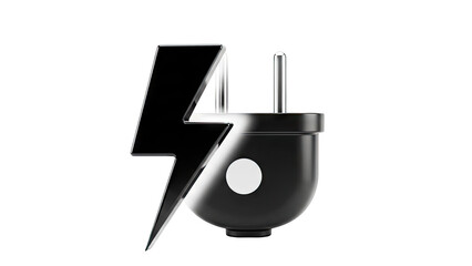 Lightning Bolt and Electrical Plug Combination