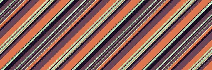 Dynamic diagonal stripes in muted orange, purple, and cream create a vibrant, modern pattern.