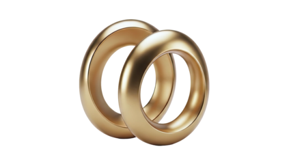 Two Interlocking Gold Rings