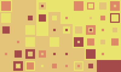 Abstract geometric pattern of warmtoned squares.  Perfect for backgrounds, websites, presentations, or modern design projects. Evokes feelings of warmth, energy, and organized complexity.
