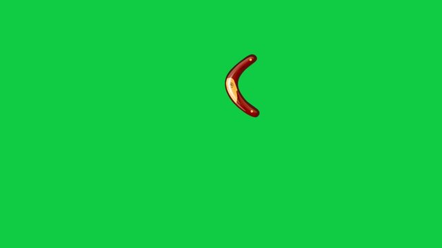 2D Animated Boomerang Icon for Australian Cultural Concept