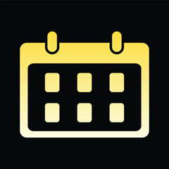 Golden Gradient Calendar Icon