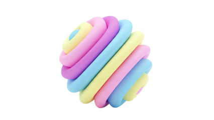 Abstract Swirling Shape in Pastel Colors