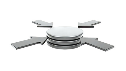 Arrows Converging on Stacked Discs