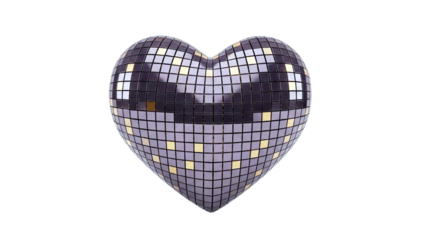 Heart-shaped disco ball
