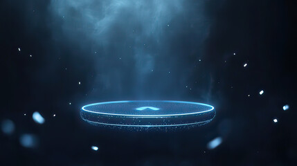 Futuristic Branding Concept Showing a Product Floating in Space on transparent background