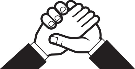 Obraz premium Business handshake agreement partnership deal illustration