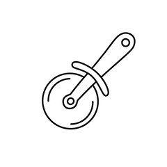 Classic Pizza Cutter Wheel Outline Icon