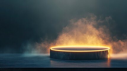 Futuristic Branding Concept Showing a Product Floating in Space on transparent background