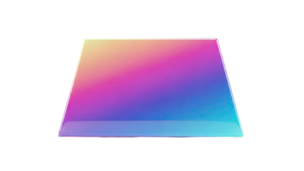 Iridescent Geometric Prism with Gradient Colors
