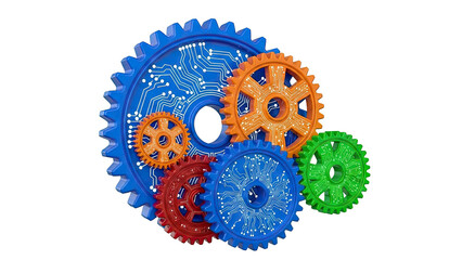 Gears with Circuit Board Patterns