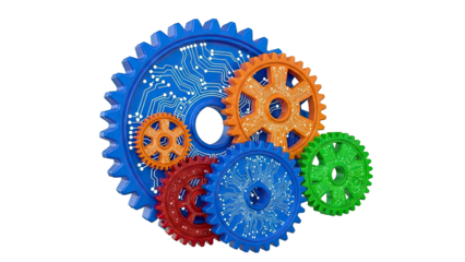 Gears with Circuit Board Patterns