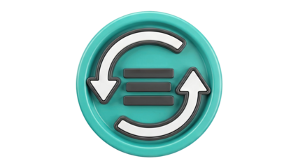 Circular Arrows with Menu Icon