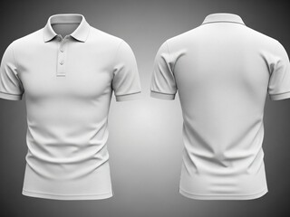 White polo shirt mockup for branding or design