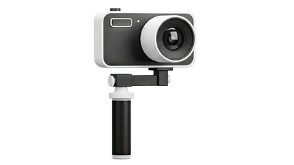 Modern Digital Camera with Gimbal Stabilizer