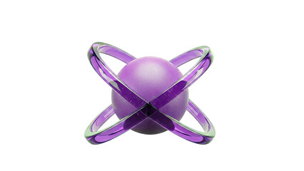 Purple Orb with Intersecting Rings