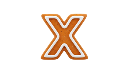 Gingerbread Letter X Cookie