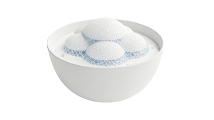 Bubbles in a White Bowl