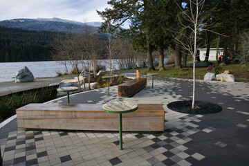 Obraz premium Westwood lake park amenity improvement concept, Nanaimo, vancouver island, British Colombia, Canada